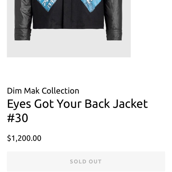 Steve Aoki- Dim Mak Collection ‘Eyes Got Your Back’ Jacket #30. - Picture 5 of 5